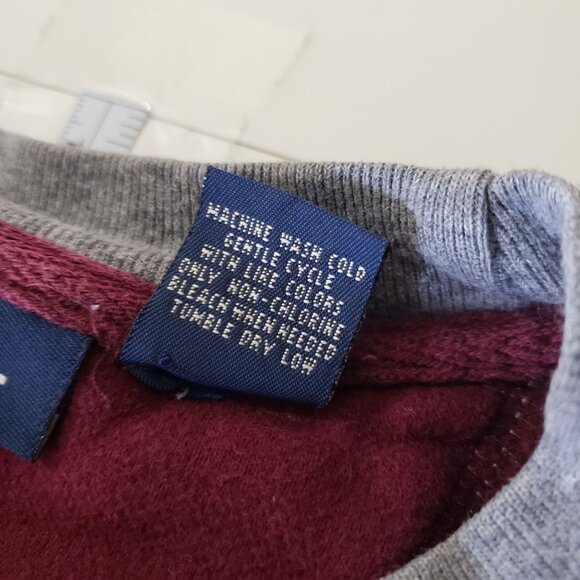 Vintage Y2K Aeropostale Gray Pullover Sweatshirt Size L 3D Pile Textured Logo - Picture 5 of 5